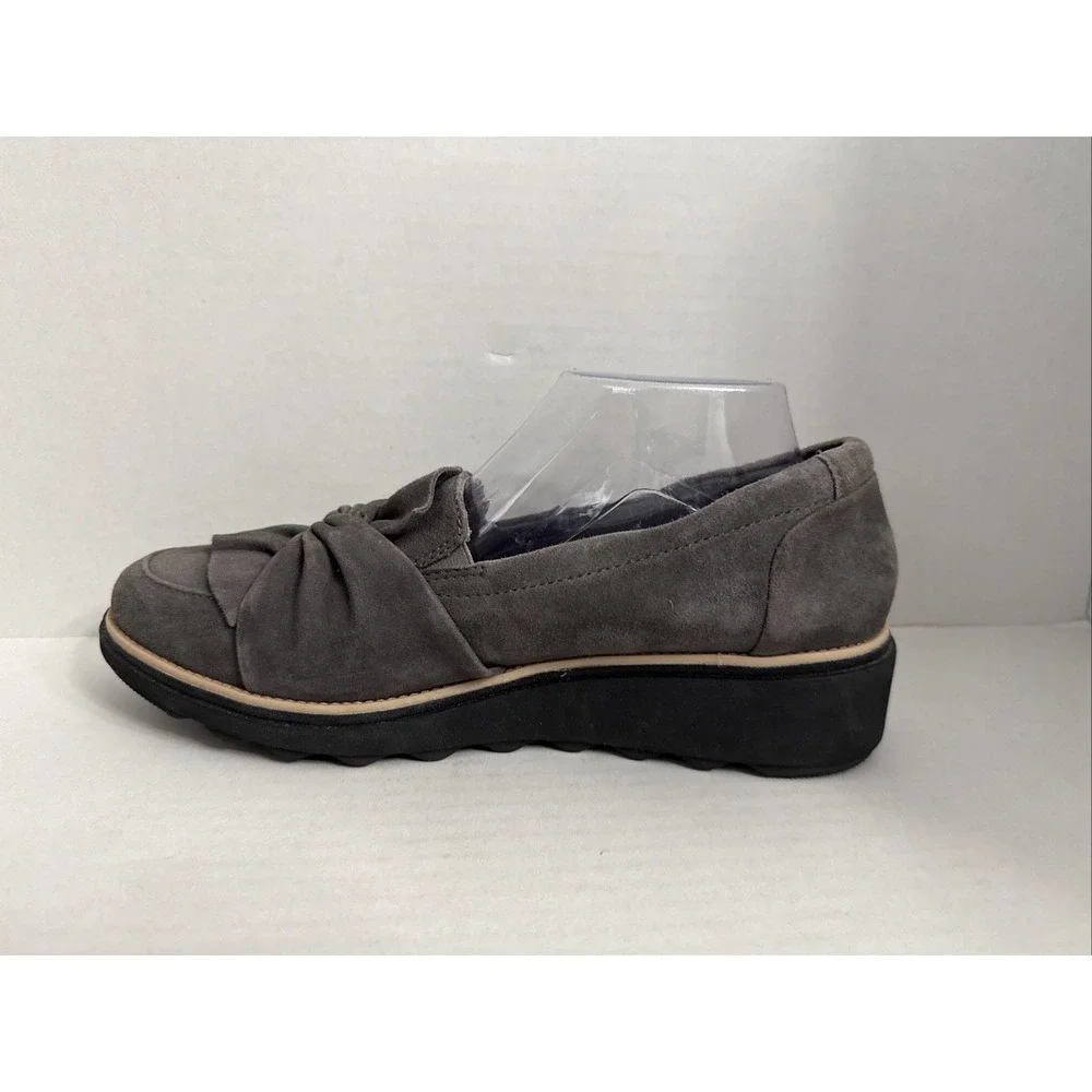 Women's‎ CLARKS Collection Loafer Sharon Dasher Shoes 10 M Suede Comfort Wedge
